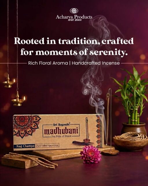 Expertly crafted using traditional methods, every incense stick fills your space with a soothing fragrance that inspires calm, devotion, and mindfulness. 🌸

✨ Experience the timeless essence of handcrafted incense.

Order now at www.acharyaproducts.com
WhatsApp us on: +918928487357
.
.
.

#AcharyaProducts #MadhubaniIncense #HandcraftedIncense #RichFloralAroma #IncenseSticks 
[AcharyaProducts, PoojaEssentials, SpiritualLiving, HomeFragrance, Meditation Mindfulness, TraditionalCraftsmanship, PeacefulLiving, DailyRituals, Serenity, PoojaEssentials, SpiritualLiving, Meditation, Mindfulness, PrayerTime, DivineFragrance, CalmingAroma, TraditionalCraftsmanship, IndianTraditions, WellnessLifestyle, PositiveVibes, PeacefulHome, DevotionalProducts, NaturalFragrance, TempleFragrance, DailyRituals, Serenity, MadeInIndia, LuxuryIncense]